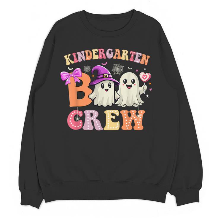 Groovy Kindergarten Boo Crew Kinder Halloween Teacher Kids Women Crewneck Sweatshirt, novelty gifts, funny gifts Groovy Kindergarten Boo Crew Kinder Halloween Teacher Kids Women Crewneck Sweatshirt, novelty gifts, funny gifts