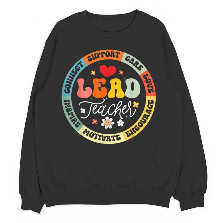 Groovy Lead Teacher Appreciation Back To School Women Crewneck Sweatshirt, novelty gifts, funny gifts Groovy Lead Teacher Appreciation Back To School Women Crewneck Sweatshirt, novelty gifts, funny gifts