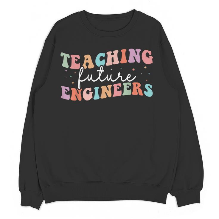 Groovy Teaching Future Engineers Teacher Engineering School Men Women Women Crewneck Sweatshirt, novelty gifts, funny gifts Groovy Teaching Future Engineers Teacher Engineering School Men Women Women Crewneck Sweatshirt, novelty gifts, funny gifts
