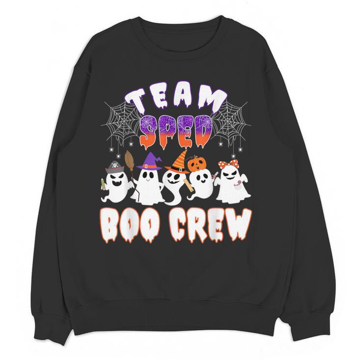 Halloween Costume Team SPED Teacher Special Education Women Crewneck Sweatshirt, novelty gifts, funny gifts