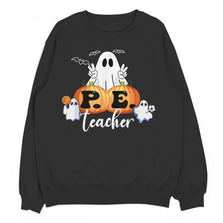 Halloween PE Teacher Ghosts Pumpkins Sports Lover Women Crewneck Sweatshirt, novelty gifts, funny gifts Halloween PE Teacher Ghosts Pumpkins Sports Lover Women Crewneck Sweatshirt, novelty gifts, funny gifts