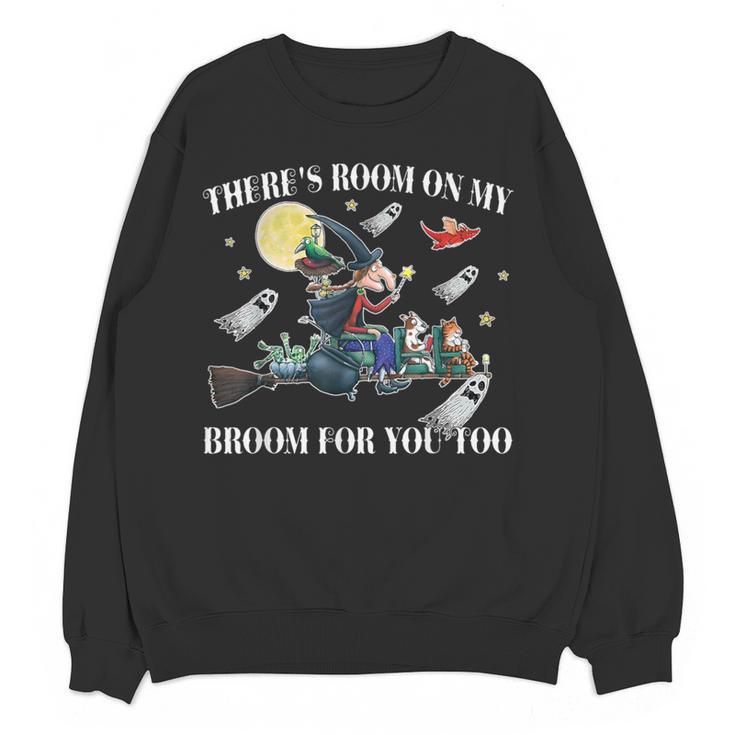 Halloween There's Room On My Broom For You Too Teacher Women Crewneck Sweatshirt, novelty gifts, funny gifts Halloween There's Room On My Broom For You Too Teacher Women Crewneck Sweatshirt, novelty gifts, funny gifts