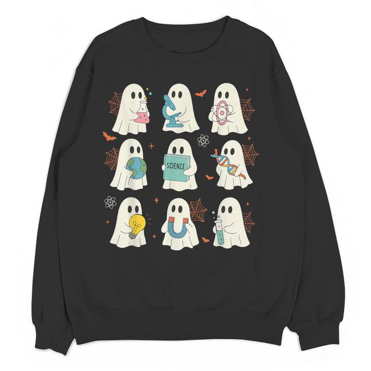 Halloween Science Teacher Student Ghost Laboratory Men Women Women Crewneck Sweatshirt, novelty gifts, funny gifts Halloween Science Teacher Student Ghost Laboratory Men Women Women Crewneck Sweatshirt, novelty gifts, funny gifts