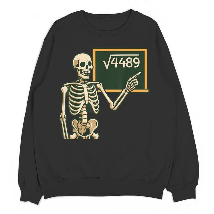 Halloween Skeleton 67 Meme Square Root 4489 Math Teacher Women Crewneck Sweatshirt, novelty gifts, funny gifts Halloween Skeleton 67 Meme Square Root 4489 Math Teacher Women Crewneck Sweatshirt, novelty gifts, funny gifts