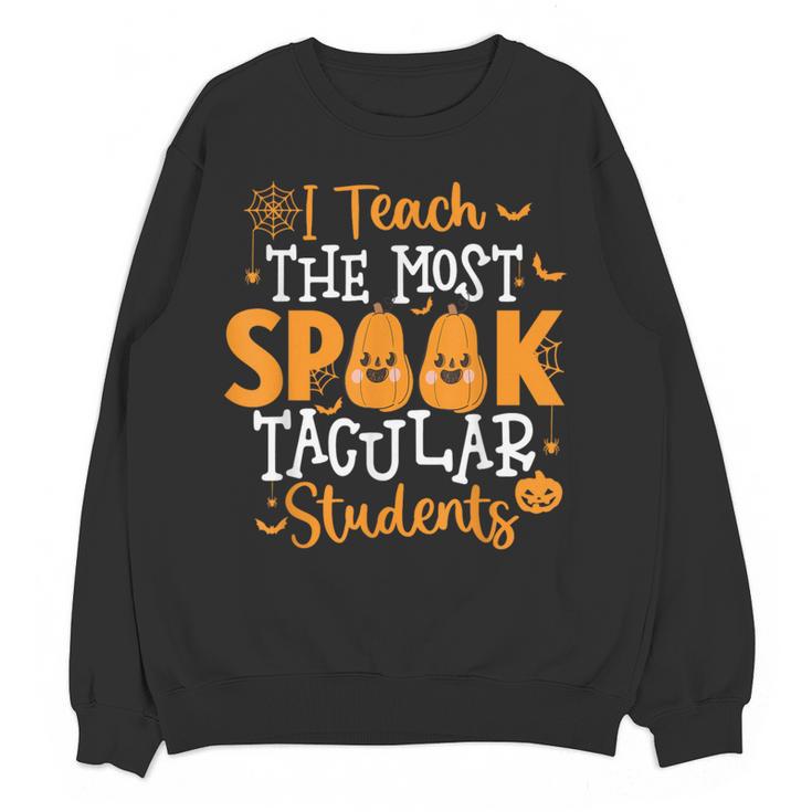 Halloween Teacher I Teach The Most Spooktacular Students Men Women Women Crewneck Sweatshirt, novelty gifts, funny gifts Halloween Teacher I Teach The Most Spooktacular Students Men Women Women Crewneck Sweatshirt, novelty gifts, funny gifts