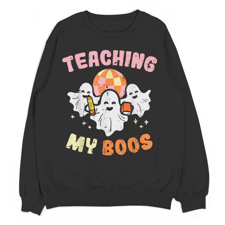 Halloween Teacher Teaching My Boos Costume Teacher Men Women Women Crewneck Sweatshirt, novelty gifts, funny gifts Halloween Teacher Teaching My Boos Costume Teacher Men Women Women Crewneck Sweatshirt, novelty gifts, funny gifts