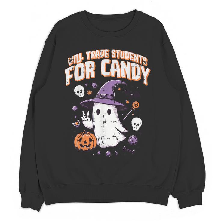 Halloween Teacher Trade Students For Candy Costume Women Women Crewneck Sweatshirt, novelty gifts, funny gifts Halloween Teacher Trade Students For Candy Costume Women Women Crewneck Sweatshirt, novelty gifts, funny gifts