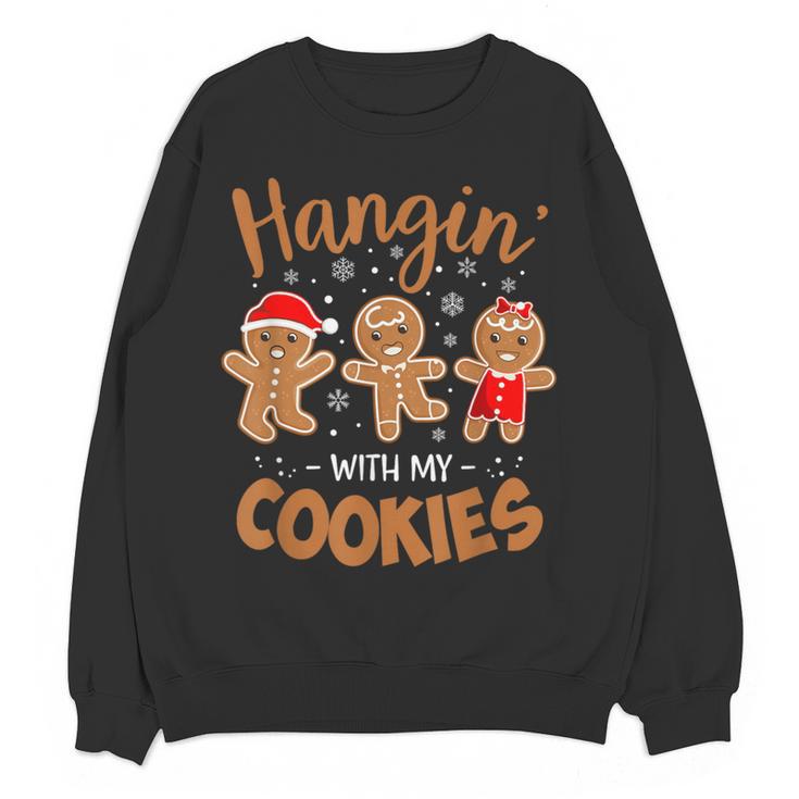 Hangin With My Cookies Gingerbread Women Christmas Teacher Women Crewneck Sweatshirt, novelty gifts, funny gifts Hangin With My Cookies Gingerbread Women Christmas Teacher Women Crewneck Sweatshirt, novelty gifts, funny gifts