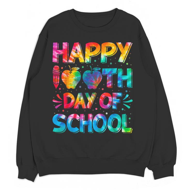 Happy 100th Day Of School Teacher Student 100 Days Tie Dye Men Women Kids Women Crewneck Sweatshirt, novelty gifts, funny gifts Happy 100th Day Of School Teacher Student 100 Days Tie Dye Men Women Kids Women Crewneck Sweatshirt, novelty gifts, funny gifts
