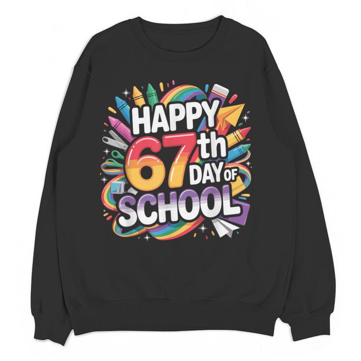 Happy 67 Days Of School Meme 100 Day Of School Teacher 6 7 Women Crewneck Sweatshirt, novelty gifts, funny gifts Happy 67 Days Of School Meme 100 Day Of School Teacher 6 7 Women Crewneck Sweatshirt, novelty gifts, funny gifts