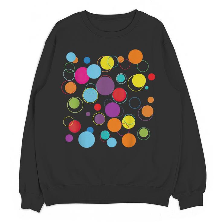 Happy Dot Day Colorful Polka Dot Art Teacher Student Kids Women Crewneck Sweatshirt, novelty gifts, funny gifts Happy Dot Day Colorful Polka Dot Art Teacher Student Kids Women Crewneck Sweatshirt, novelty gifts, funny gifts