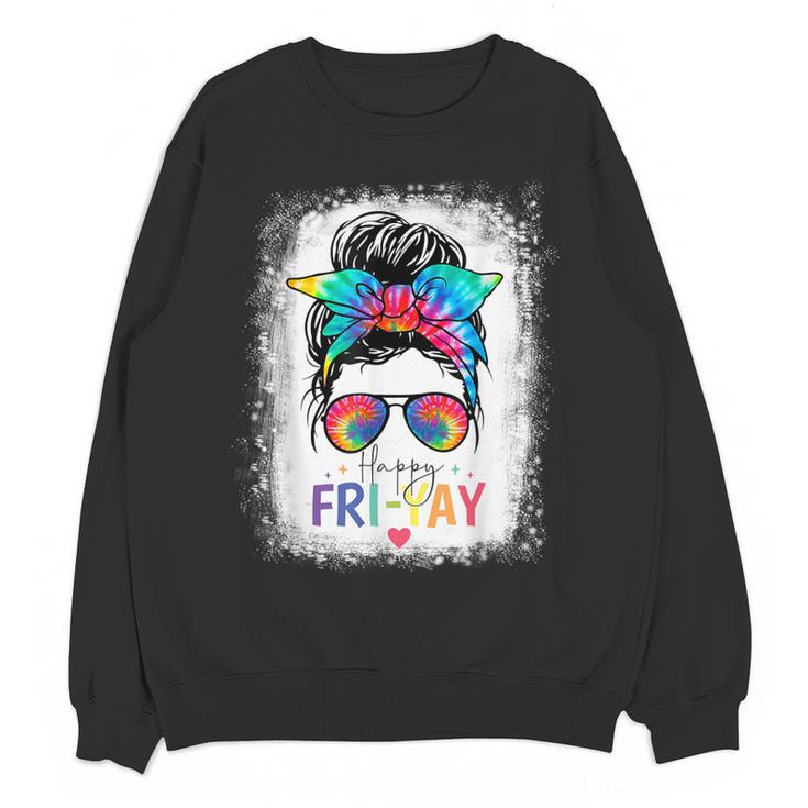 Happy Fri-Yay Friday Teacher Life Happy Friday Women Crewneck Sweatshirt, novelty gifts, funny gifts