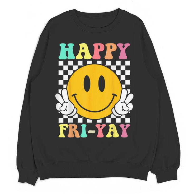 Happy Fri-Yay Teacher Friday Weekend School Women Crewneck Sweatshirt, novelty gifts, funny gifts
