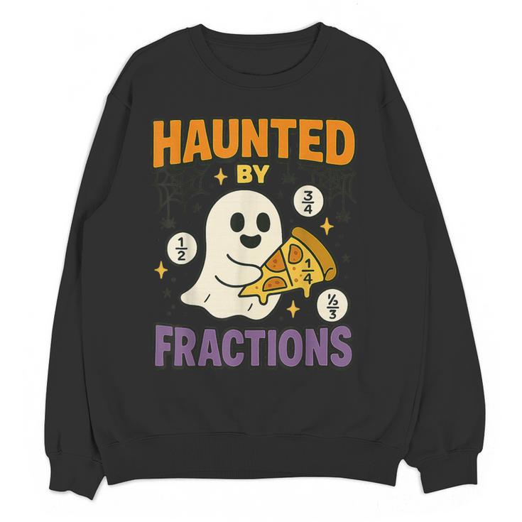 Haunted By Fractions Math Halloween Teacher Women Crewneck Sweatshirt, novelty gifts, funny gifts Haunted By Fractions Math Halloween Teacher Women Crewneck Sweatshirt, novelty gifts, funny gifts
