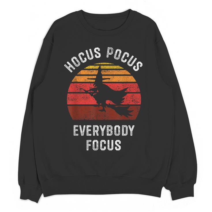 Hocus Pocus Everybody Focus Witch Halloween Teacher Women Women Crewneck Sweatshirt, novelty gifts, funny gifts Hocus Pocus Everybody Focus Witch Halloween Teacher Women Women Crewneck Sweatshirt, novelty gifts, funny gifts