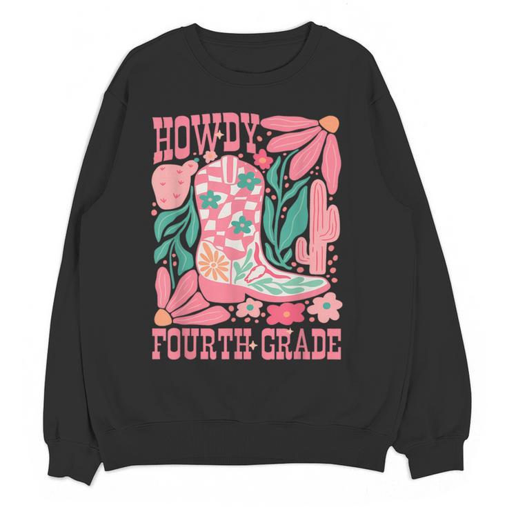 Howdy Fourth Grade Western 4th Grade Teacher Cowboy Cowgirl Women Crewneck Sweatshirt, novelty gifts, funny gifts Howdy Fourth Grade Western 4th Grade Teacher Cowboy Cowgirl Women Crewneck Sweatshirt, novelty gifts, funny gifts