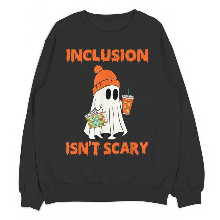 Inclusion Isn't Scary Shirt Halloween SLP Sped Teacher Women Crewneck Sweatshirt, novelty gifts, funny gifts Inclusion Isn't Scary Shirt Halloween SLP Sped Teacher Women Crewneck Sweatshirt, novelty gifts, funny gifts