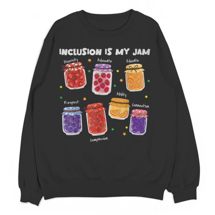 Inclusion Is My Jam Special Education Teacher Para Autism Women Crewneck Sweatshirt, novelty gifts, funny gifts Inclusion Is My Jam Special Education Teacher Para Autism Women Crewneck Sweatshirt, novelty gifts, funny gifts