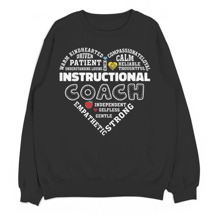 Instructional Coach Heart Teachers Appreciation Women Crewneck Sweatshirt, novelty gifts, funny gifts Instructional Coach Heart Teachers Appreciation Women Crewneck Sweatshirt, novelty gifts, funny gifts