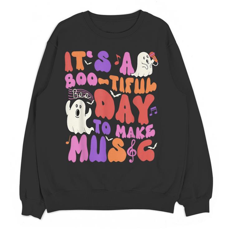 It's a Bootiful Day To Make Music Halloween Music Teacher Women Crewneck Sweatshirt, novelty gifts, funny gifts