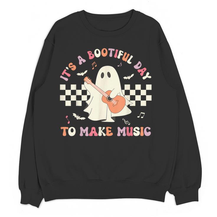 It's A Bootiful Day To Make Music Teacher Musician Halloween For Men Women Kids Women Crewneck Sweatshirt, novelty gifts, funny gifts It's A Bootiful Day To Make Music Teacher Musician Halloween For Men Women Kids Women Crewneck Sweatshirt, novelty gifts, funny gifts