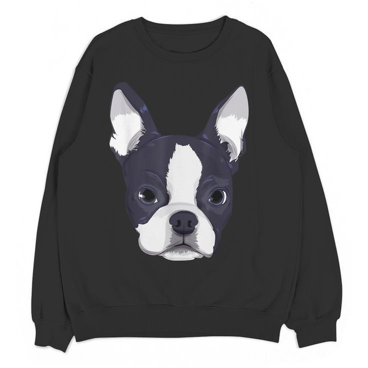 Kids Boston Terrier Dog For Women And Girls Women Crewneck Sweatshirt, novelty gifts, funny gifts