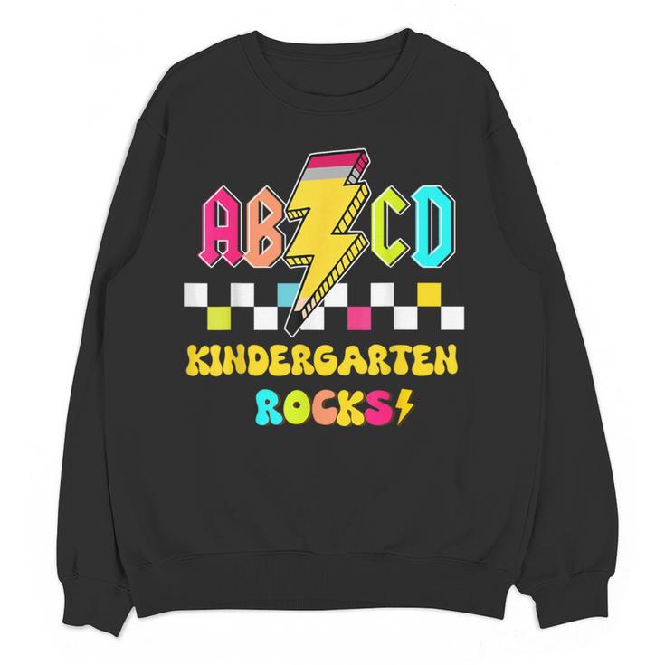 Kindergarten ABCD Rocks Teacher Student Back To School Women Crewneck Sweatshirt, novelty gifts, funny gifts Kindergarten ABCD Rocks Teacher Student Back To School Women Crewneck Sweatshirt, novelty gifts, funny gifts