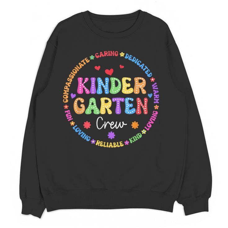 Kindergarten Crew Funy Back To School Teachers Kids Students Women Crewneck Sweatshirt, novelty gifts, funny gifts