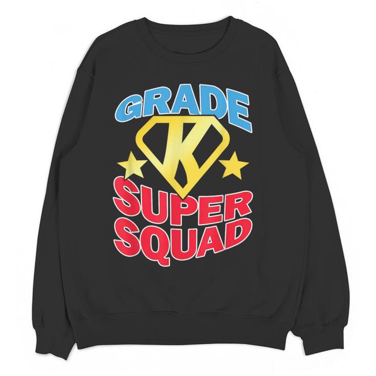 Kindergarten Super Squad Superhero Teacher Team Men Women Girls Kids Women Crewneck Sweatshirt, novelty gifts, funny gifts Kindergarten Super Squad Superhero Teacher Team Men Women Girls Kids Women Crewneck Sweatshirt, novelty gifts, funny gifts