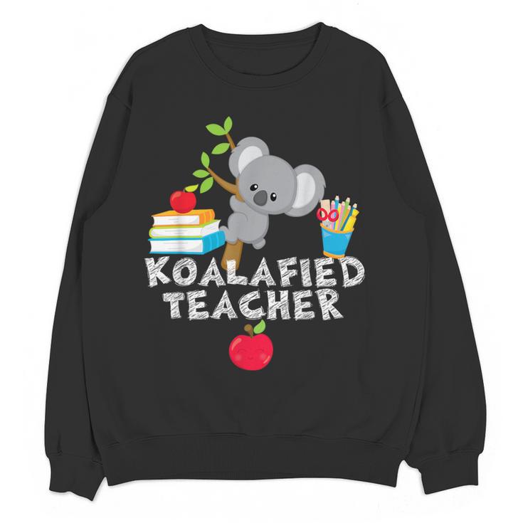 Koalafied Teacher Proud School Teacher Koala Cute T-Shirt Women Crewneck Sweatshirt, novelty gifts, funny gifts Koalafied Teacher Proud School Teacher Koala Cute T-Shirt Women Crewneck Sweatshirt, novelty gifts, funny gifts
