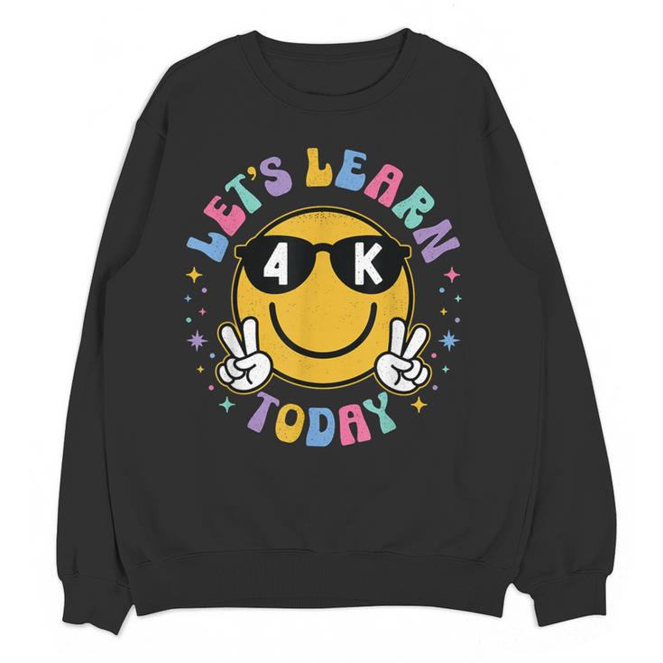Lets Learn Today Shirt Smile Face 4K Teacher Back To School Women Crewneck Sweatshirt, novelty gifts, funny gifts Lets Learn Today Shirt Smile Face 4K Teacher Back To School Women Crewneck Sweatshirt, novelty gifts, funny gifts