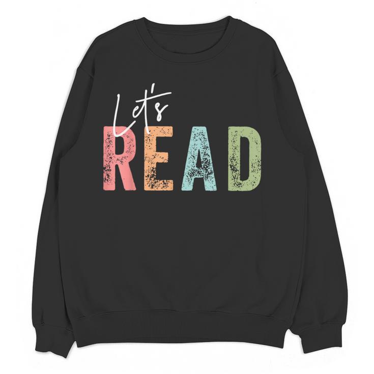 Let's Read Book Nerd Reading Book Lover Librarian Teacher Women Crewneck Sweatshirt, novelty gifts, funny gifts Let's Read Book Nerd Reading Book Lover Librarian Teacher Women Crewneck Sweatshirt, novelty gifts, funny gifts