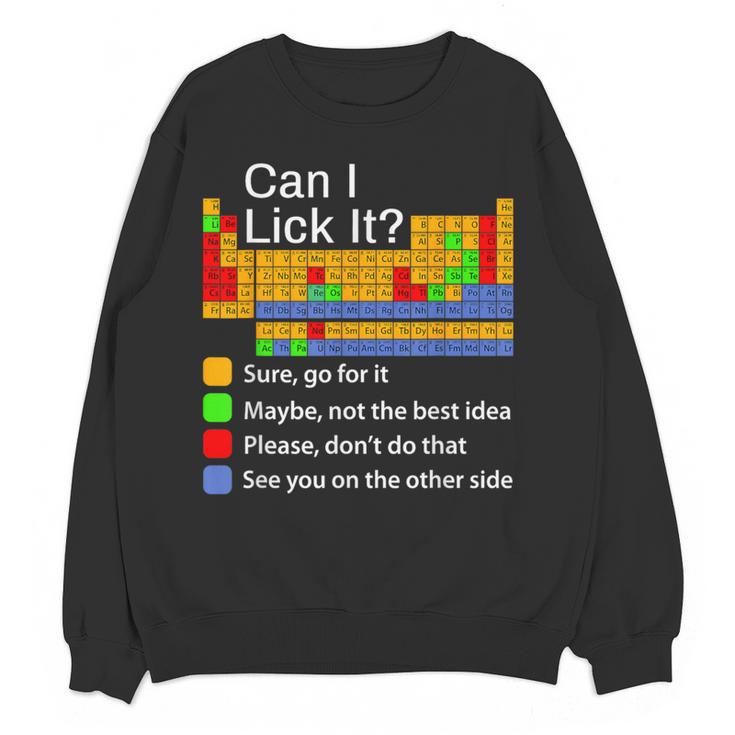 Can I Lick It Periodic Table Chemistry Teachers Women Crewneck Sweatshirt, novelty gifts, funny gifts Can I Lick It Periodic Table Chemistry Teachers Women Crewneck Sweatshirt, novelty gifts, funny gifts