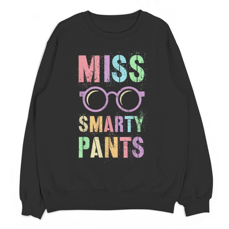 Little MISS SMARTY PANTS School Grad Teacher Last Day Women Crewneck Sweatshirt, novelty gifts, funny gifts Little MISS SMARTY PANTS School Grad Teacher Last Day Women Crewneck Sweatshirt, novelty gifts, funny gifts