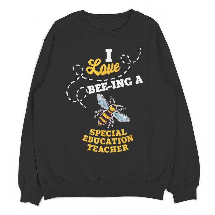 I Love Bee-Ing A Special Education Teacher Honey Bee Job For Men Women Women Crewneck Sweatshirt, novelty gifts, funny gifts I Love Bee-Ing A Special Education Teacher Honey Bee Job For Men Women Women Crewneck Sweatshirt, novelty gifts, funny gifts