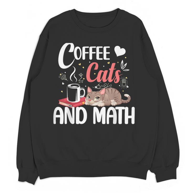 I Love Math Cats And Coffee Heart Mathematics Teacher Women Crewneck Sweatshirt, novelty gifts, funny gifts I Love Math Cats And Coffee Heart Mathematics Teacher Women Crewneck Sweatshirt, novelty gifts, funny gifts