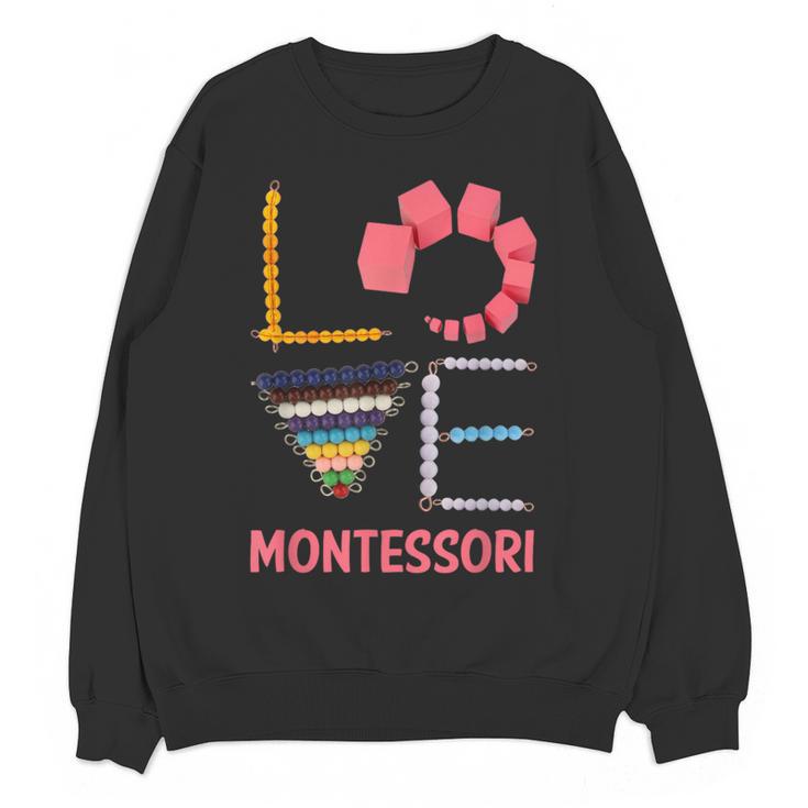 Love Montessori Education Math Teacher Women Crewneck Sweatshirt, novelty gifts, funny gifts Love Montessori Education Math Teacher Women Crewneck Sweatshirt, novelty gifts, funny gifts