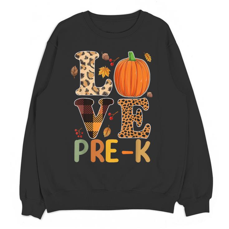 Love Pre-k Teacher Shirts Autumn Fall Pumpkin Fall Leopard Women Crewneck Sweatshirt, novelty gifts, funny gifts Love Pre-k Teacher Shirts Autumn Fall Pumpkin Fall Leopard Women Crewneck Sweatshirt, novelty gifts, funny gifts