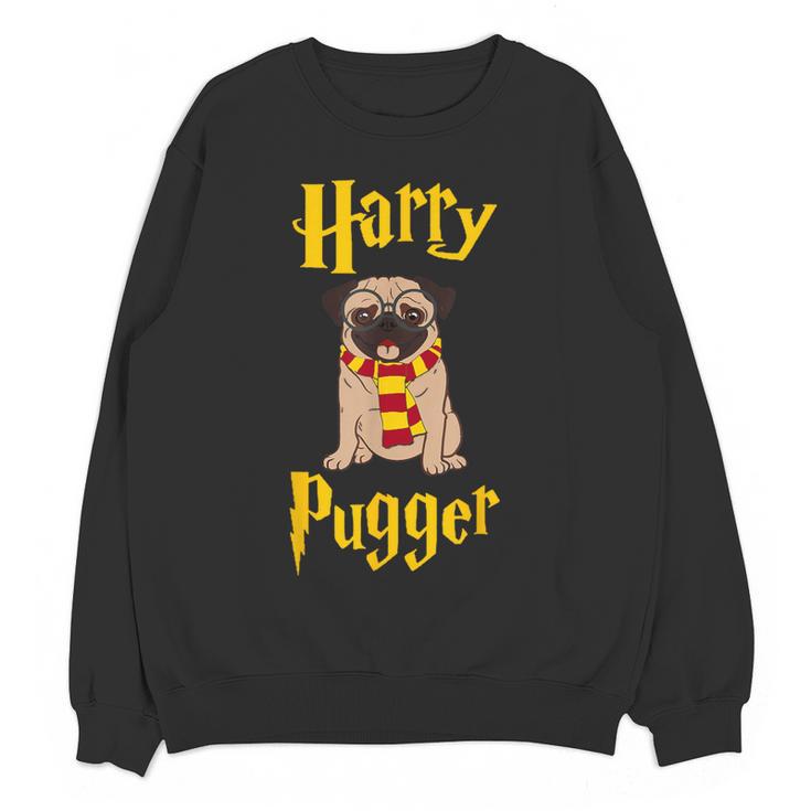 Lovely Harry Pugger Pug Women Crewneck Sweatshirt, novelty gifts, funny gifts