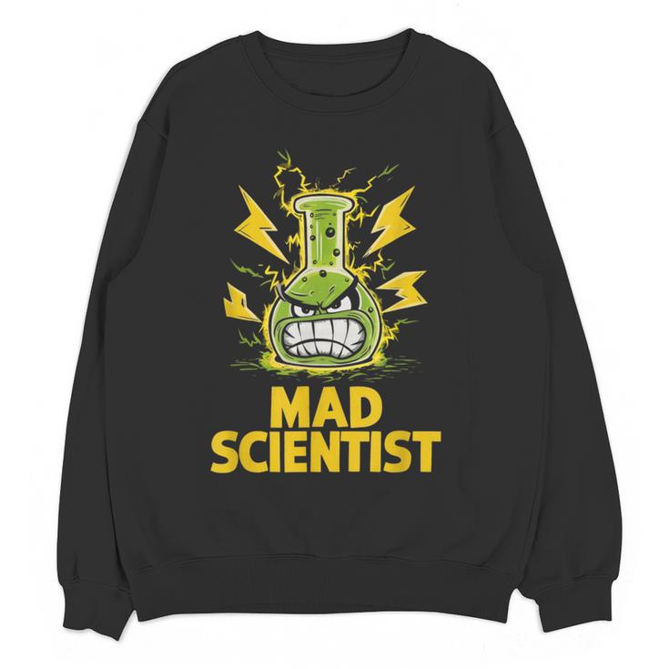 Mad Scientist Kids Youth Adult Science Teacher Chemistry Women Crewneck Sweatshirt, novelty gifts, funny gifts