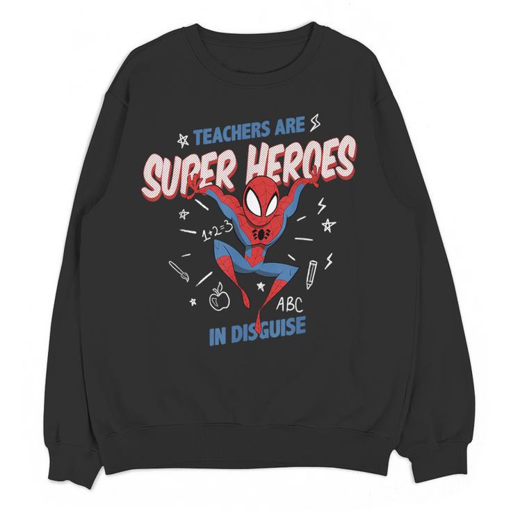 Marvel Spider-Man Teachers Are Super Heroes Women Crewneck Sweatshirt, novelty gifts, funny gifts Marvel Spider-Man Teachers Are Super Heroes Women Crewneck Sweatshirt, novelty gifts, funny gifts
