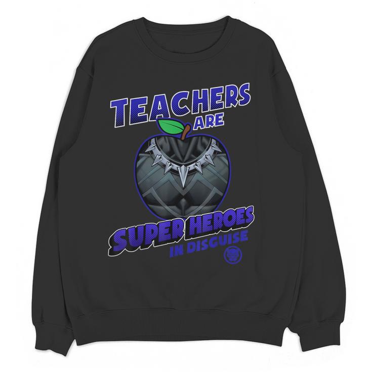 Marvel Teachers Are Super Heroes In Disguise Panther Women Crewneck Sweatshirt, novelty gifts, funny gifts