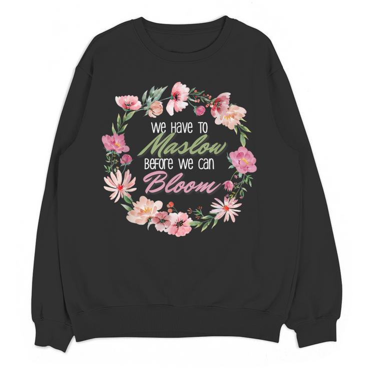 Maslow Before Blooms SPED Teacher School Psychologist Retro Men Women Women Crewneck Sweatshirt, novelty gifts, funny gifts Maslow Before Blooms SPED Teacher School Psychologist Retro Men Women Women Crewneck Sweatshirt, novelty gifts, funny gifts