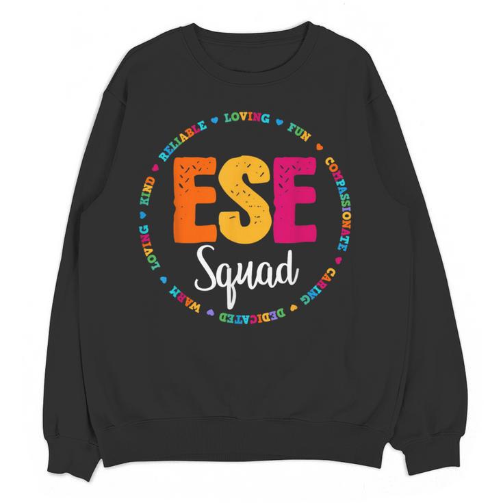 Matching ESE Squad First Last Day Team Teacher Student Tribe Women Crewneck Sweatshirt, novelty gifts, funny gifts