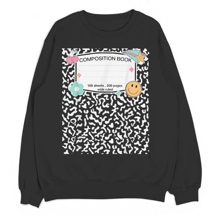 Matching Group Halloween Teacher Composition Book Notebook Women Crewneck Sweatshirt, novelty gifts, funny gifts Matching Group Halloween Teacher Composition Book Notebook Women Crewneck Sweatshirt, novelty gifts, funny gifts