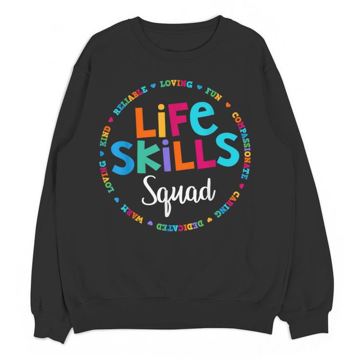 Matching Life Skills Squad Teacher Special Ed SPED Team Crew Women Crewneck Sweatshirt, novelty gifts, funny gifts Matching Life Skills Squad Teacher Special Ed SPED Team Crew Women Crewneck Sweatshirt, novelty gifts, funny gifts