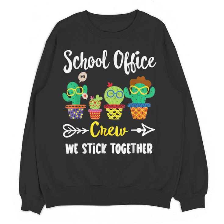 Matching Teacher Back To School School Office Crew Cactus Team School Office Squad Women Crewneck Sweatshirt, novelty gifts, funny gifts Matching Teacher Back To School School Office Crew Cactus Team School Office Squad Women Crewneck Sweatshirt, novelty gifts, funny gifts