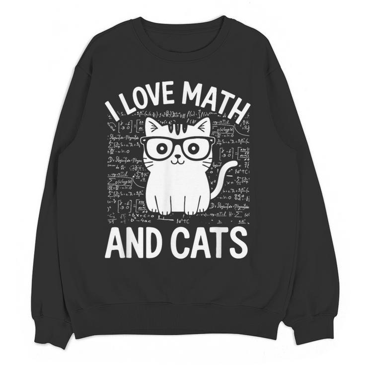 Math And Cats Apparel For Teachers Students Cat Lovers Women Crewneck Sweatshirt, novelty gifts, funny gifts Math And Cats Apparel For Teachers Students Cat Lovers Women Crewneck Sweatshirt, novelty gifts, funny gifts