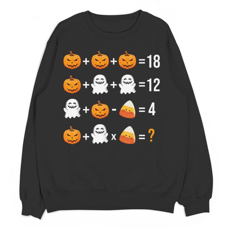 Math Teacher Halloween Equation Pumpkin Ghost Candy Corn Women Crewneck Sweatshirt, novelty gifts, funny gifts Math Teacher Halloween Equation Pumpkin Ghost Candy Corn Women Crewneck Sweatshirt, novelty gifts, funny gifts