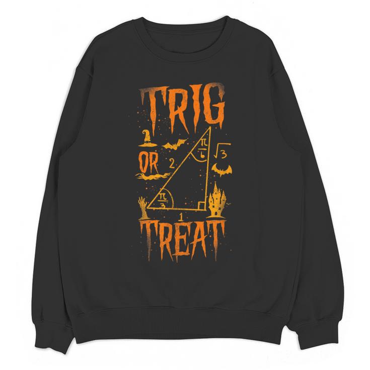 Math Teacher Nerd Student Halloween Trig Or Treat Women Crewneck Sweatshirt, novelty gifts, funny gifts Math Teacher Nerd Student Halloween Trig Or Treat Women Crewneck Sweatshirt, novelty gifts, funny gifts